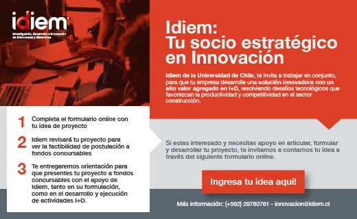 Idiem's tweet photo. Idiem abre convocatoria a empresas para brindarles apoyo en la formulación y desarrollo de proyectos innovadores.

Para conocer más detalles, revisa la imagen adjunta y si quieres participar, ingresa al siguiente link: https://t.co/ZpZojZT117 https://t.co/AUYcx3F3gx