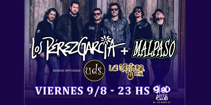 09/08 23hs <a href="/lospereztw/">Los Pérez García</a> &amp; <a href="/MalpasoOficial/">(((MALPASO)))</a> en <a href="/990arteclub/">@990arteclub</a> - bit.ly/2HVoN5E