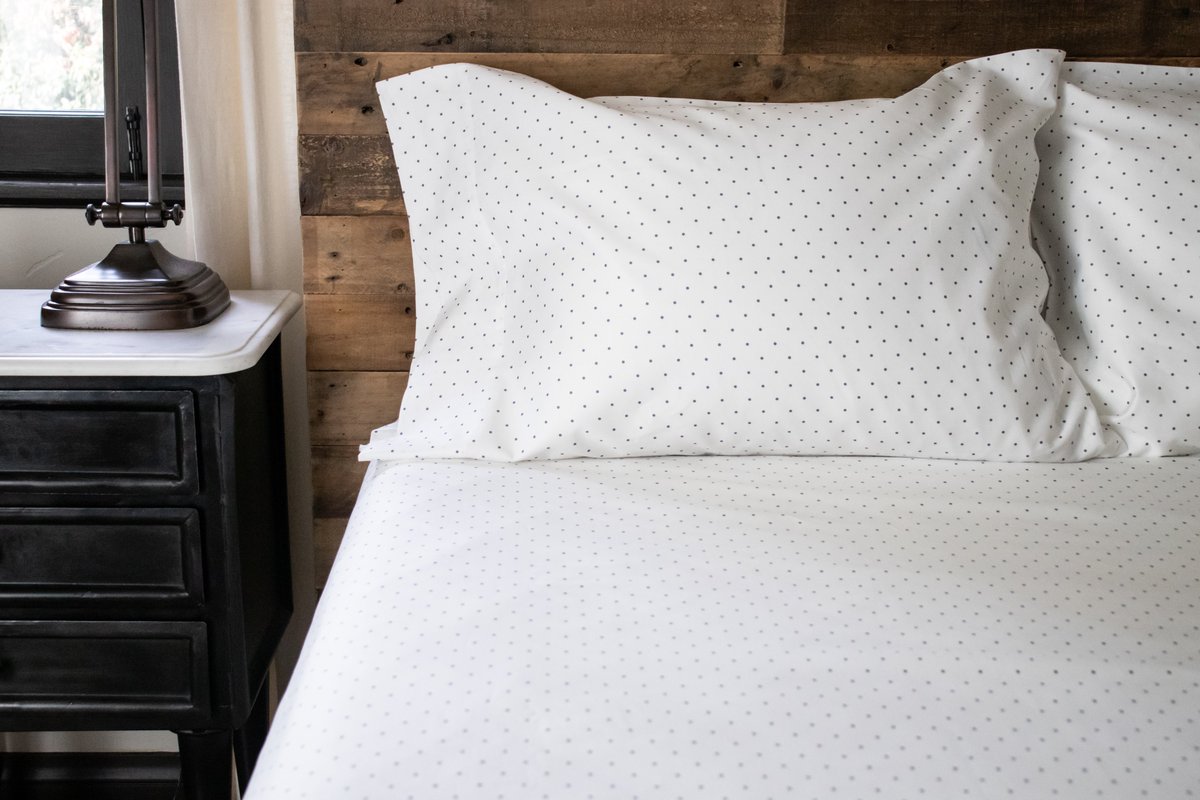 ThreadEx's tweet image. Add this timeless style to your bedding! Polka dots have made a comeback in menswear and it's the perfect way to show your sense of style. Only at threadexperiment.com/sheet-set-dots…
