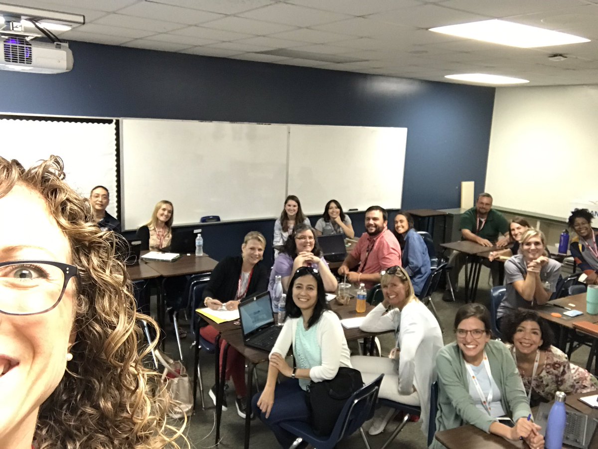 weisskEDU's tweet photo. Full crew for the last session of the day! (Some are even hiding on the side!) Tha is for joining me as I speedily shared how much I love @GoogleForEdu & @itslearningUSA! #levelup19 @SBISDEdTech https://t.co/JOTc7yTzze