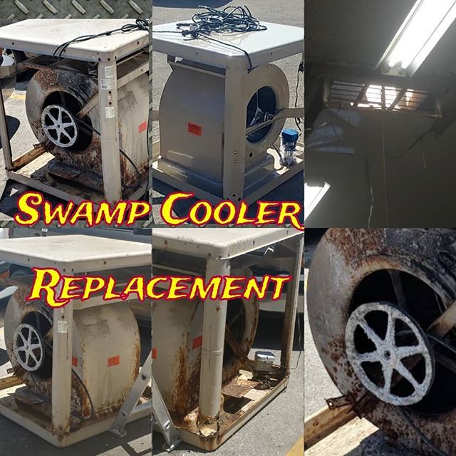 StandingBears's tweet image. Triple digits again in the valley, even after pump replacement a couple months ago, the swamp cooler is done for and had to be replaced. Come in out of the heat and Let's Talk Leather! 
#swampcoolerreplacement #swampcooler #repairandmaintenance #HitsSmallBusinessesTake #TheH…