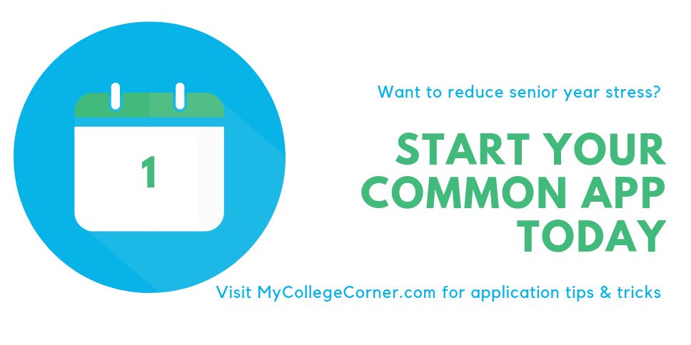 MoneyStork's tweet photo. Many schools have application dates as early as October 1- Reduce your senior year stress by starting on your Common Application today https://t.co/Nr5tuCLau8