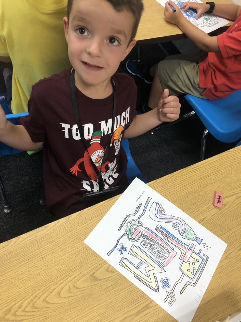 kinder_stem's tweet photo. Today was a great first day of learning with the new kinders! #KinderStem #FirstDayOfSchool #LibertyHawks #WeSTEM 💙💛 https://t.co/O2eFCCqxBO