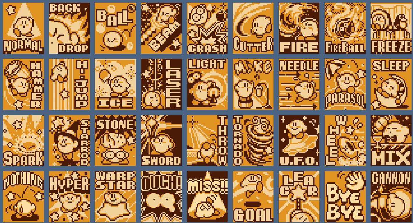 ibcf on X: these icons from kirby's adventure are very charming    / X