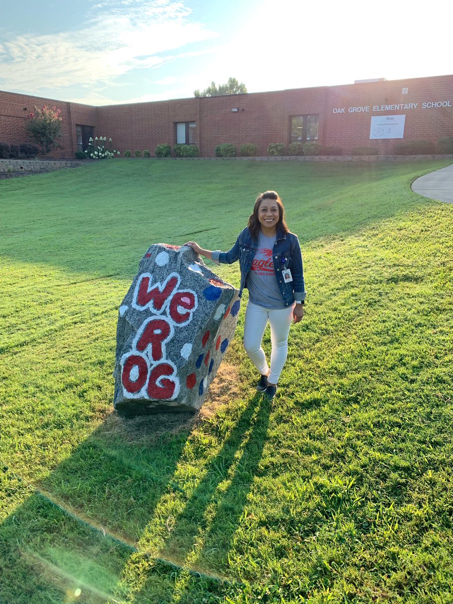 It was my 1st day with kiddos, &amp; it couldn’t have gone any better. My day was filled with hugs, high fives, laughter, and my proudest moment- a successful dismissal process!!! What a wonderful place to be.  #weareoakgrove #soaringwiththeeagles