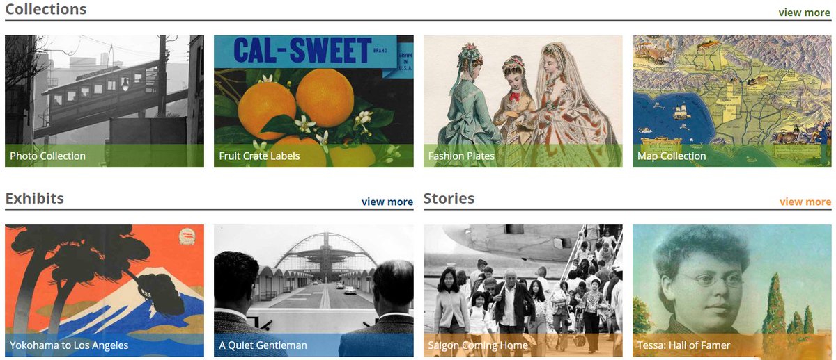 a screen shot of multiple images from the TESSA collections