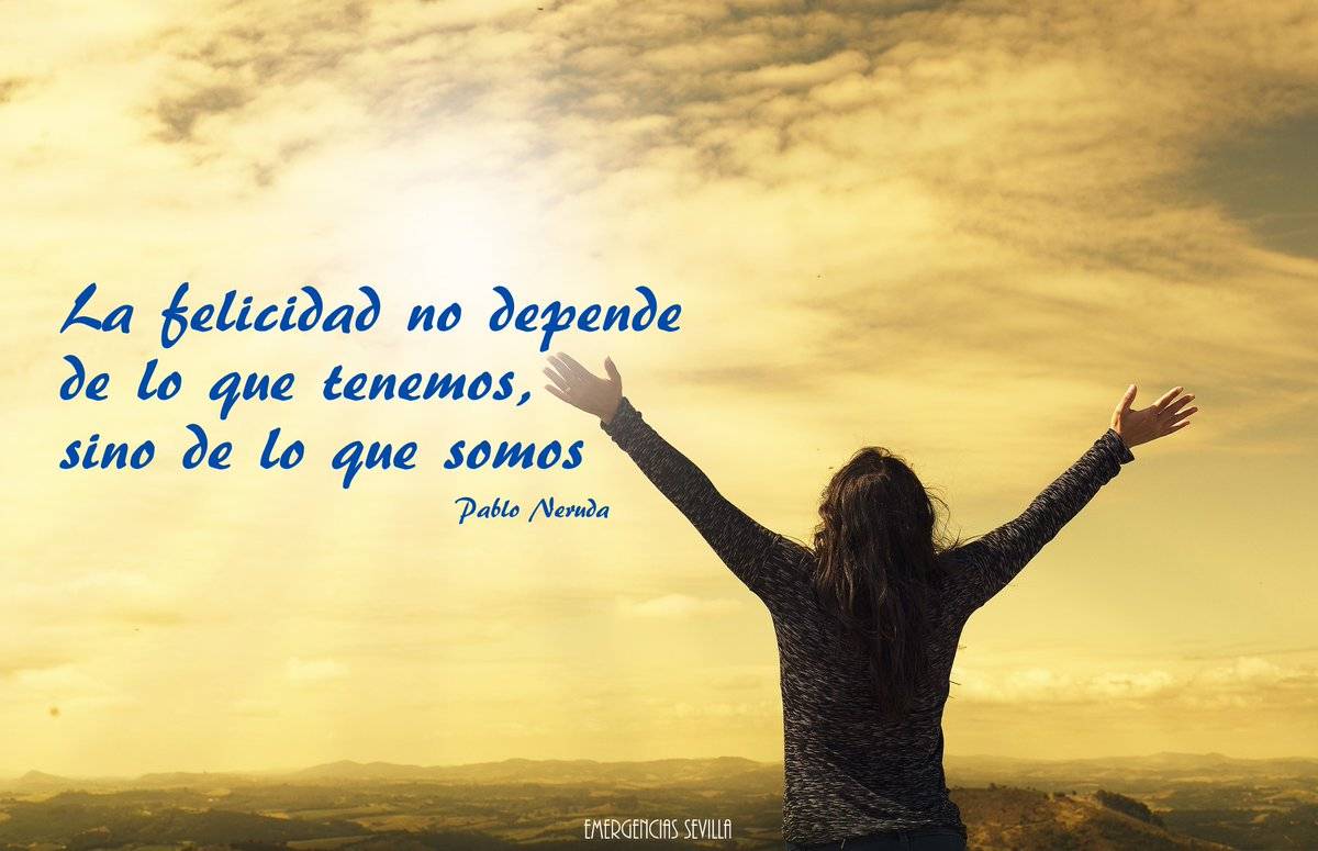 EmergenciasSev's tweet photo. "La felicidad no depende de lo que tenemos, sino de lo que somos"
Sigue estas palabras de Pablo Neruda en cada instante del día que comienza
#FelizViernes https://t.co/SAUlKGqEhu