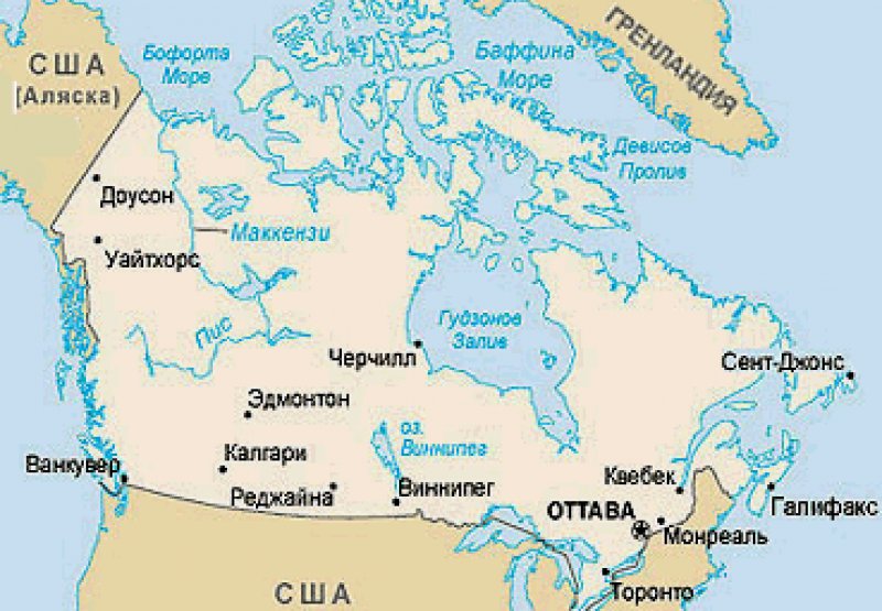 Какой город в северной америке крупнейший. Крупные города Канады на карте. Карта Канады географическая крупная. Крупнейшие города Канады на карте. Карта США И Канады с городами.