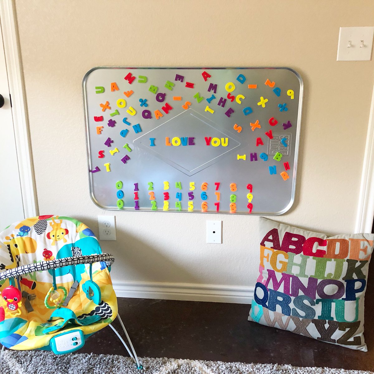 LaurieESneed's tweet photo. Mama and Daddy added a new fun space in Charlie and Walker’s playroom 🥰 #LearningWhileWePlay #ThankYouPinterest #ABC123 #TwoUnderTwo #ThinkBig https://t.co/4SopenAhkO
