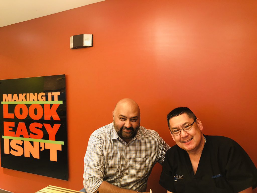 dharmdaya's tweet image. Enjoying some great convo with @RayTu10 about the future of radiology.