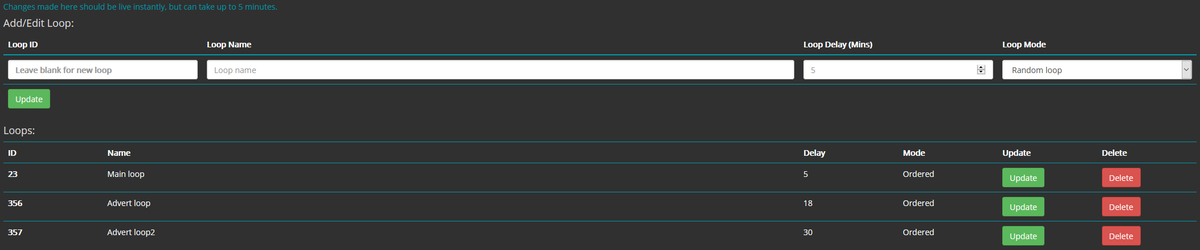 ZHBot_org's tweet image. Feature update on ZHBot - Multiple Loops

You can now create multiple loops that run individually of each other. Each loop has a unique name and ID, and messages can be assigned to any loop.
You can also specify if a loop decides to send messages randomly, or loop top to bottom.