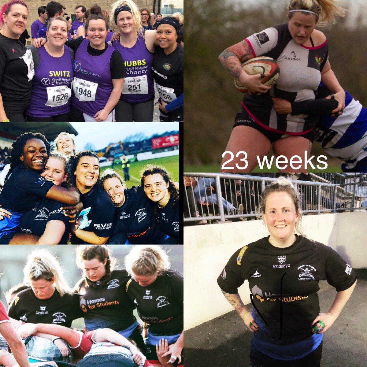 Mrs_Chubbs_'s tweet photo. This #pregnancy was unintentionally my most active!didnโt know till 23 weeks,in 2 weeks prior played 2 games of rugby and ran a half marathon! Luckily as a #midwife myself Im better at realising other people are pregnant!#tooactive #23weeks #babynumber5 #noidea #rugbywomen๐๐๐ https://t.co/tRs5TnK2e3