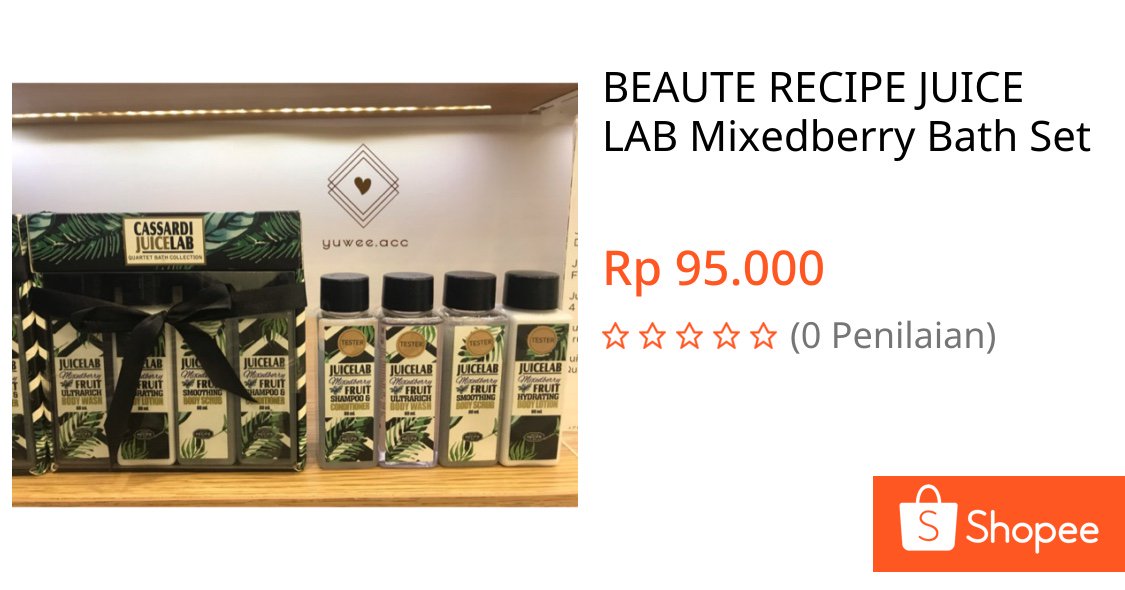 alingynny's tweet photo. Saya menjual BEAUTE RECIPE JUICE LAB Mixedberry Bath Set seharga Rp95.000. Dapatkan produk ini hanya di Shopee! https://t.co/kBbuROiRAt #ShopeeID https://t.co/ZGkJumCVhK