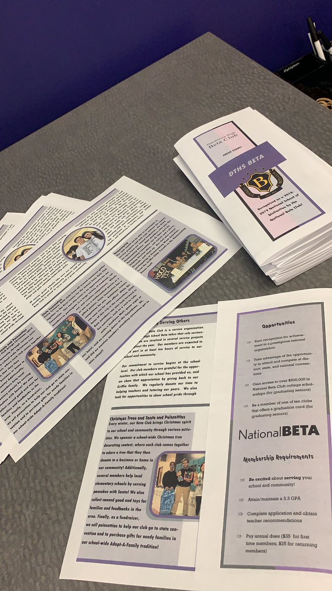 DTHSBetaClub's tweet photo. Recruitment brochures for Fresh Start at Dutchtown fresh off the printer! @dtown_students https://t.co/b49JTDPRS8