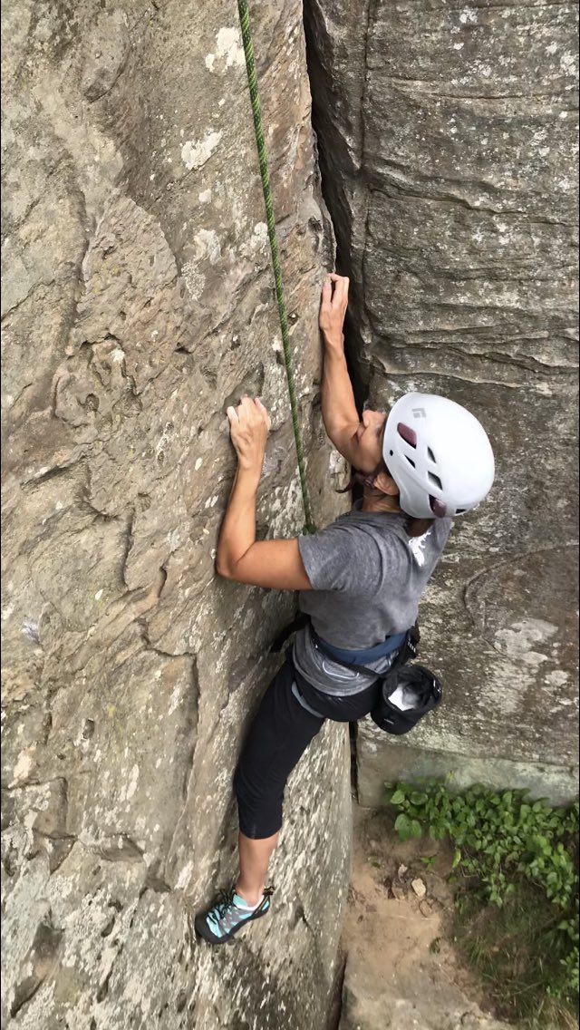 Don’t ever believe you’re too old to try something new! 🧗🏻‍♀️ #ageisjustanumber #50hereicome #redrivergorge #yosemitebound