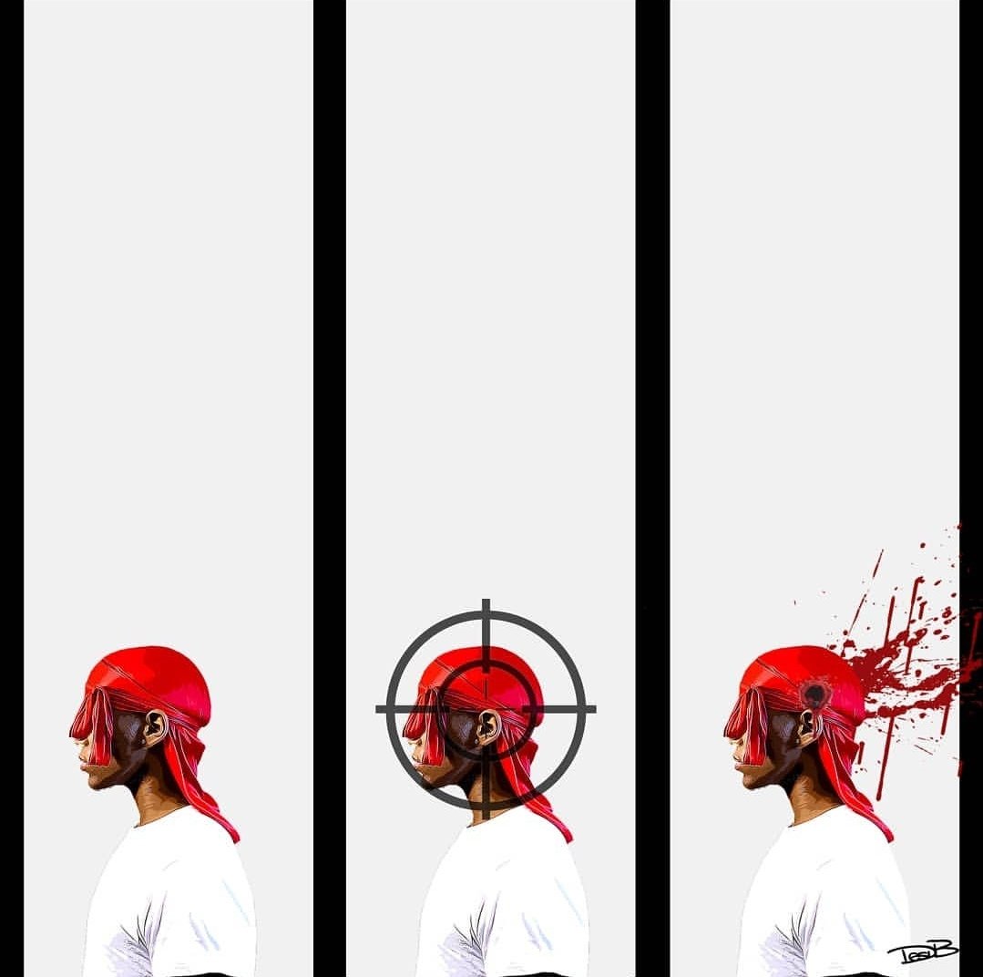 Desi_Visuals's tweet photo. Title: IDENTITY. TARGET. DESTROY.
.
Piece inspired by recent events with young black males and wrongful cop shootings
#artist #blackart  #graphicdesign #digital #blackartist #creative #supportblackart #graphicart #graphicartist #artdaily #visuals #art #followforfollow #freelance https://t.co/PzViMoiSKr