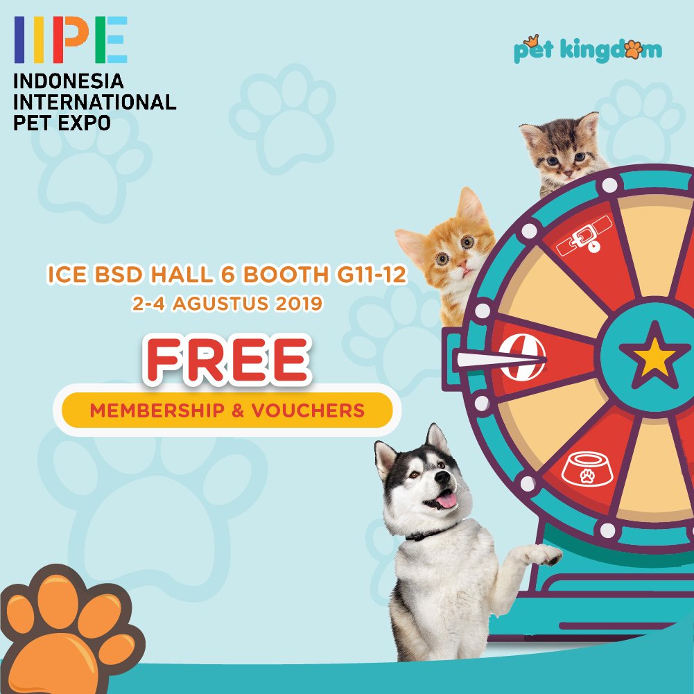 Kami hadir di IIPE mulai hari ini sampa 4 Agustus besok! Ayo datang ke ICE BSD Hall 6 Booth no. G11-12, belanja  produk-produk kebutuhan anabulmu di sini ya. 

Rencananya mau belanja apa aja nih di IIPE nanti, Pawfriends?
