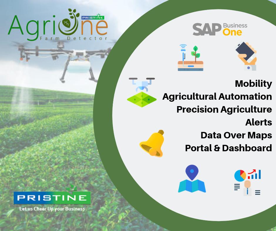 The Agri One by Pristine Solutions is a comprehensive, integrated business solution, designed specifically for agriculture industrial organizations to support the full life cycle of agriculture operations.
#PristineMkt #PristineSolutions #AgriOne #FarmDetector #SAPbusinessOne