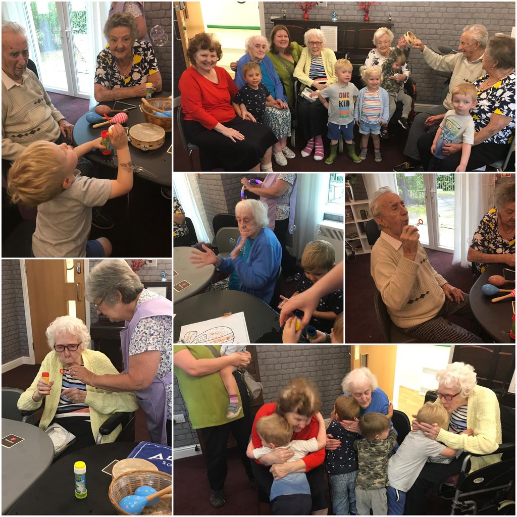 enchantedgrd's tweet photo. On the last day of term we visited out friends at the care home.

We had a little tea party, with jelly and biscuits! We blew bubbles to each other and even had a boogie with the musical instruments.🎼🎺

#culturalcapital #earlyyears #Intergenerational #sharedplay #childled https://t.co/epeUSurA4P