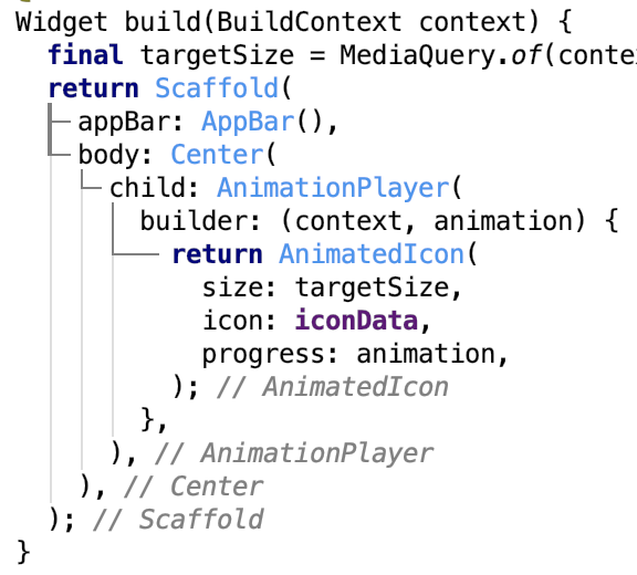 Mono 使い方は Animationplayerのbuilderで確認したいアニメーションwidgetを返すだけで簡単