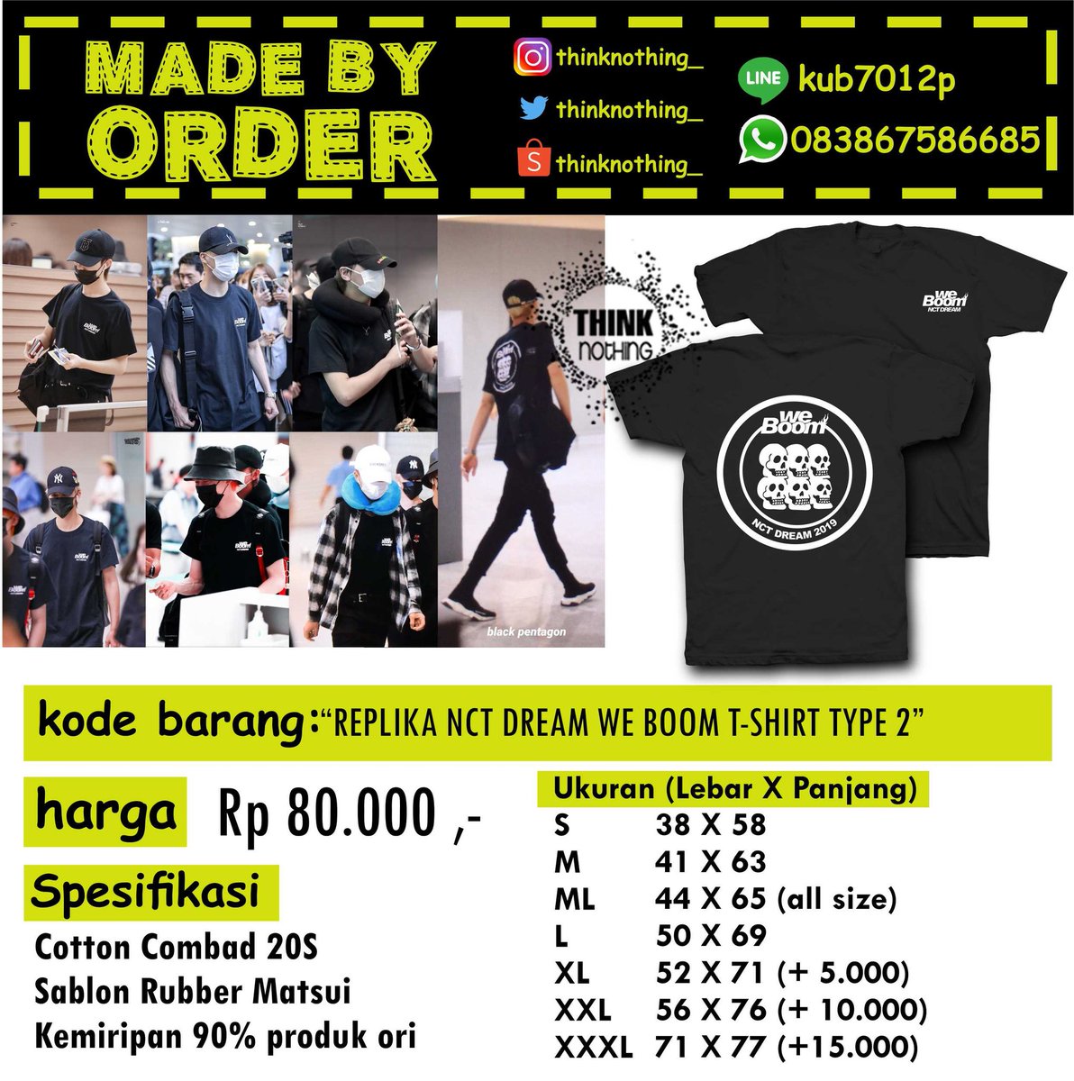 ThinkNothing_'s tweet photo. NCT DREAM WE BOOM T-SHIRT TYPE 2

Keterangan lengkap bisa dilihat di gambar 

#WTSNCTStuff #NCTStuff #TNT_NCTstuff
#NCT #NCTDream https://t.co/9Pedcxix2m