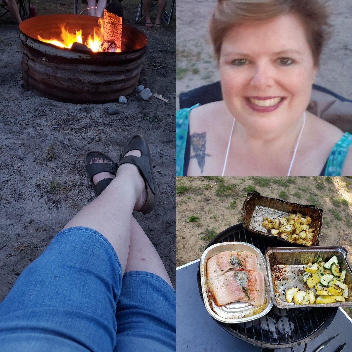 Just because you are single, doesn't mean you can't enjoy camping! I am enjoying a fun, relaxing time camping with friends. So excited to learn I can put my tent up alone if needed! Even more excited that I didn't need to! YAY!! #DianeJrsJourney #SingleLife #CampingWithFriends