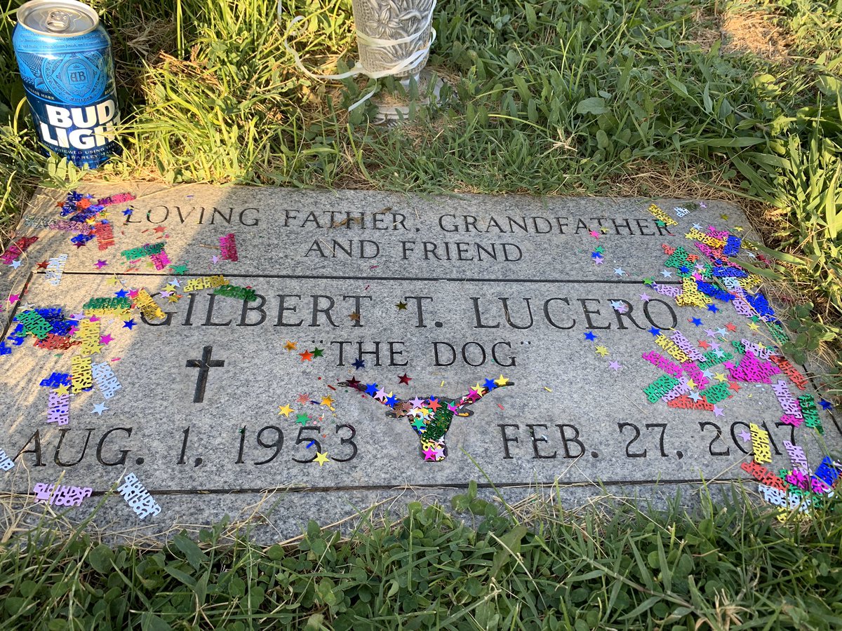 JamesD1985's tweet photo. Happy birthday 🎊 to one of the biggest #Longhorns fan I knew! My uncle Gilbert Lucero. I’m sure he has V.I.P. seats this season! R.I.P. #HookEm #gonebutnotforgotten 🤘🐂 https://t.co/035KaV7wSp