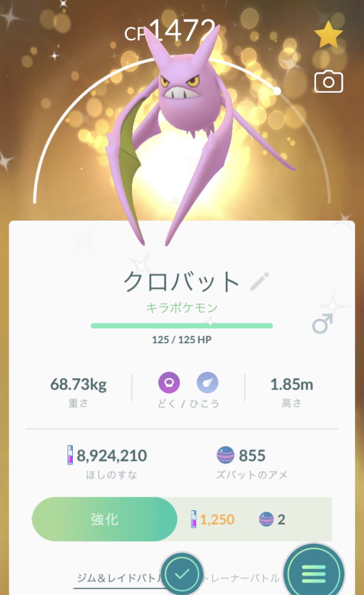 Haosamaqtr 色違いクロバットってピンクだったのかぁ というかこんなつまらないのに限ってキラる キラ 色違い クロバット ポケモンgo ズバット T Co Dkojbe7fp1 Twitter