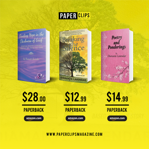 BooksByLegaia's tweet photo. Book: Books by Diamante Lavendar
Author: Diamante Lavendar
Genre: Ghosts & Hauntings, New Age & Spirituality and Death, Grief & Loss Poetry
#writingcommunity #PaperclipsMagazine
👉🏻 For the COMPLETE details of Books by Diamante Lavendar, head on to https://t.co/o0G8OtVEXI https://t.co/ktKzjKz9zy