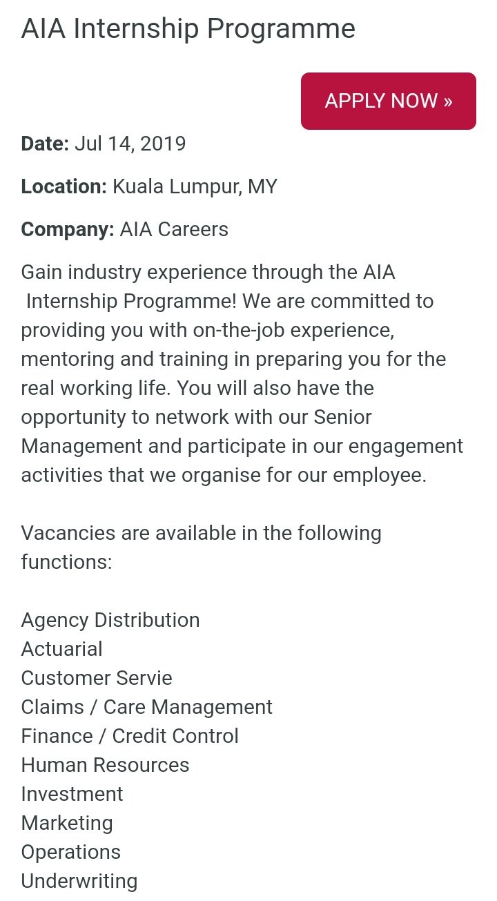 Malaysia Careers On Twitter Calling For Internship Seekers With Actuarial Background These Companies Are Accepting Interns Manulife Https T Co 1glixjwmk0 Aia Https T Co 1ryhugragn Gloco Https T Co Mga0x0tvxw Prudential Https T Co