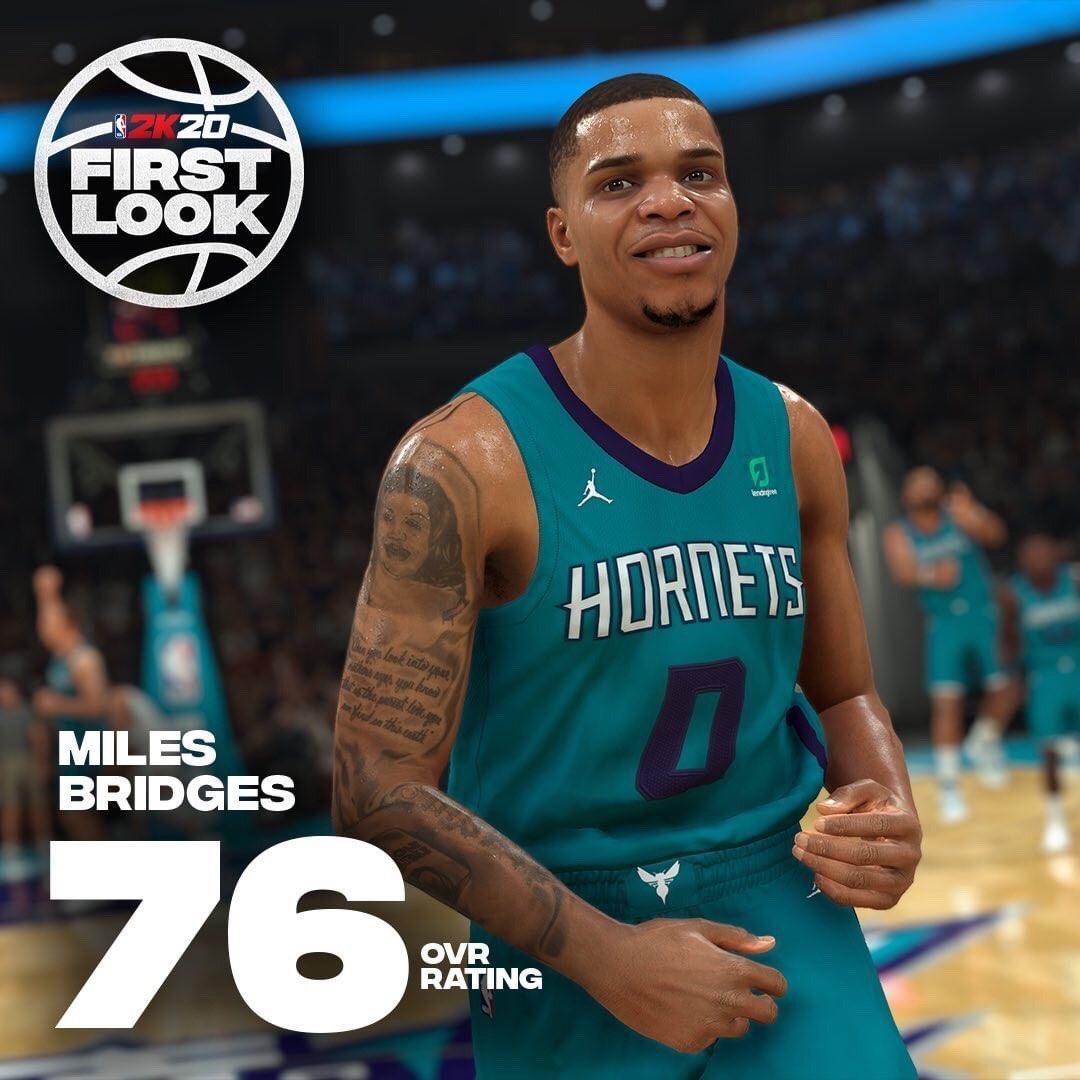 Charlotte Hornets: Miles Bridges reacts to his NBA 2k20 rating