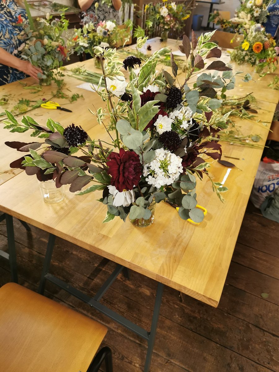RainhamHallNT's tweet photo. Thanks to everyone who attended our garden bouquet workshop last night. Here are some of the wonderful creations. #flowerarranging #denneyedition #bouquetmaking #thingstodoinlondon #firstthursdays #havering https://t.co/xnFRPQFAzi