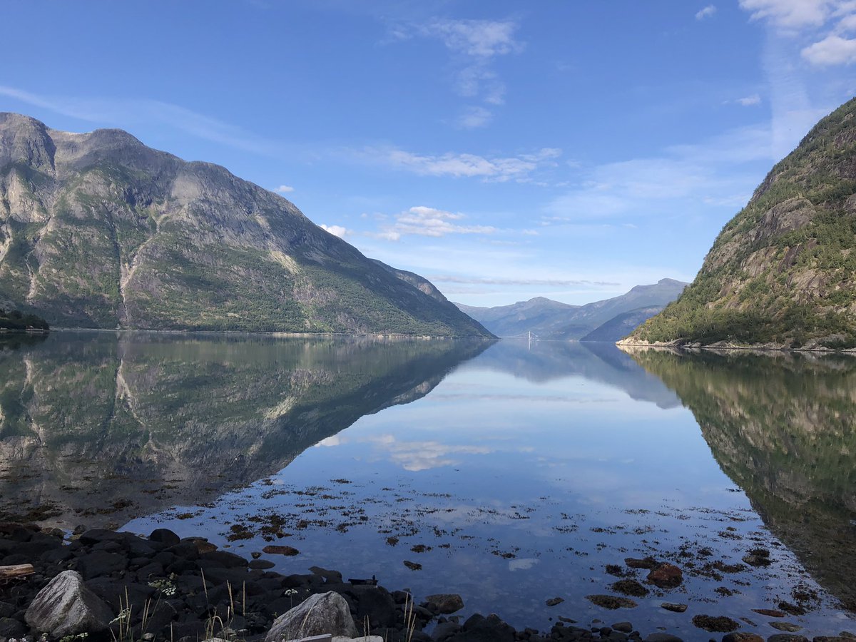 Oh my gosh Norway is utterly stunning, if the weather is like this tomorrow for @nxtri it will be out of this world to swim in this Fjord. I can’t believe it’s real.