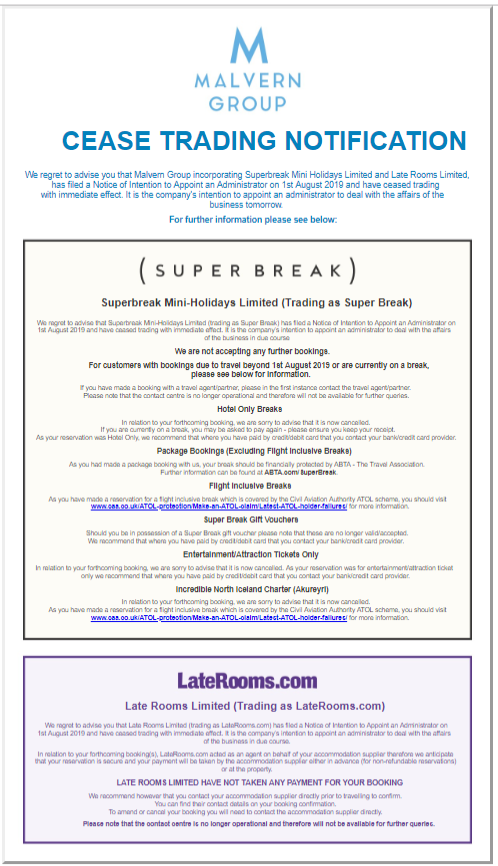 iRestructure's tweet image. Sad to see LateRooms has ceased trading. Many an enjoyable trip booked through what was once a pioneer.