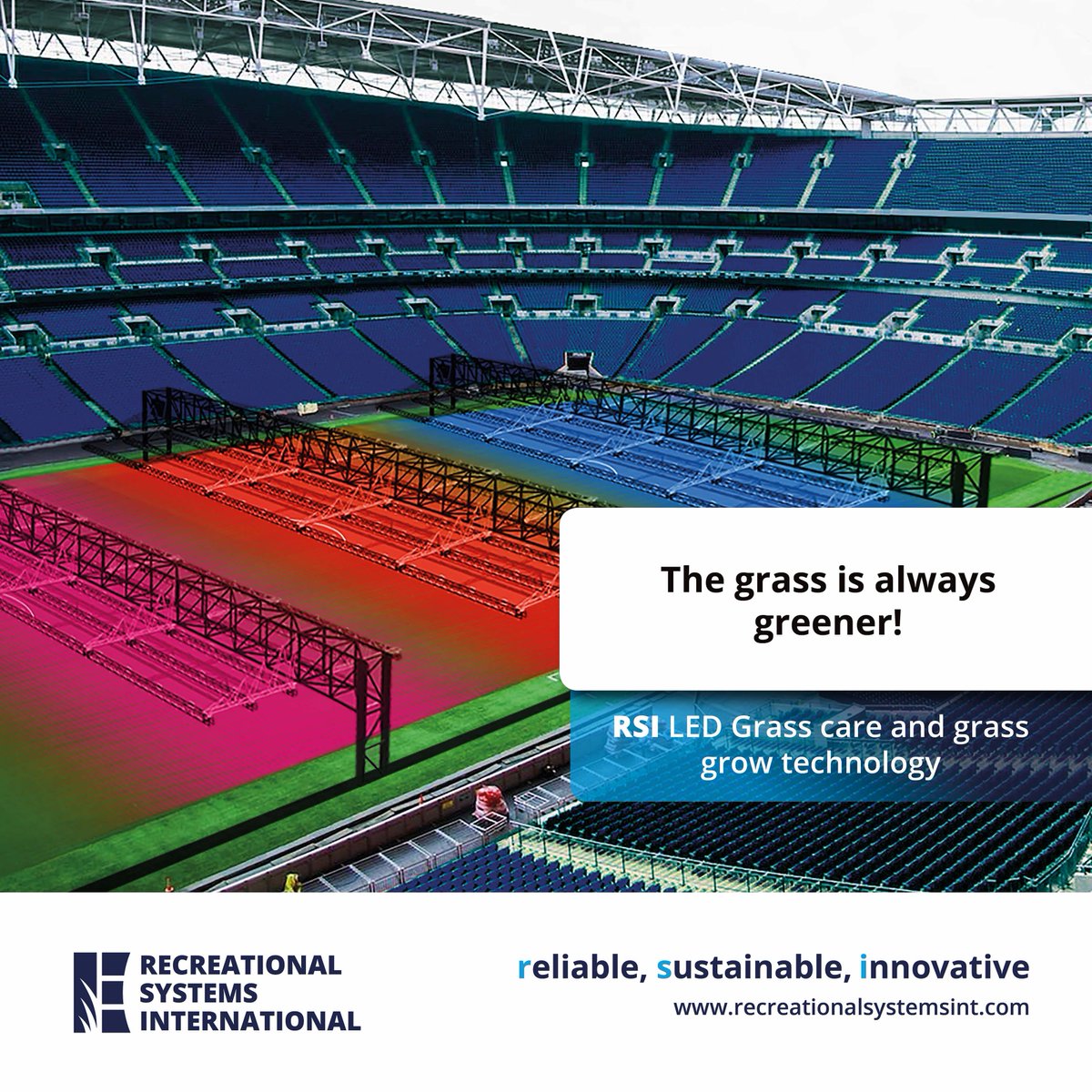 We supply sports infrastructure solutions for stadiums, community grounds, school and clubs. RSI R-BL system is one of our stadium care technology that assist grass grow in stadium environments. Learn more:  buff.ly/2JOtdLs
#RecreationalSystemsInt #Innovative #Solutions