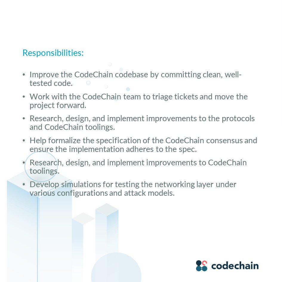 codechain_io's tweet image. Do not hesitate to join our team😎!
#codechain #software #engineer