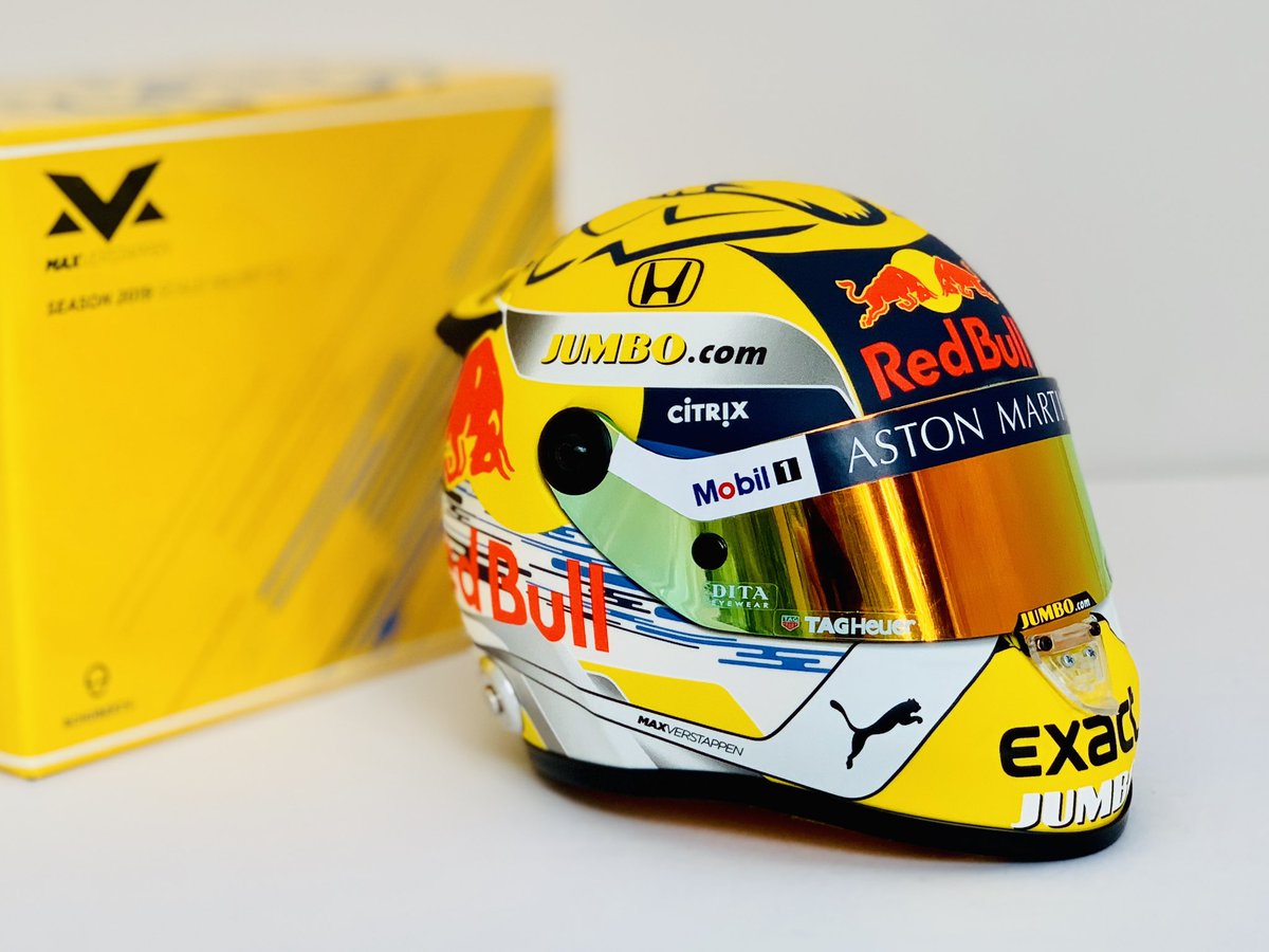 Diecast Race Models On Twitter Schuberth Have Produced An Amazing 1 2 Replica Of Max Verstappen S 2019 Austria Helmet Complete With Separate Rear Spoiler And Iridium Visor Ltd To 1500pcs F1 Schuberth Maxverstappen