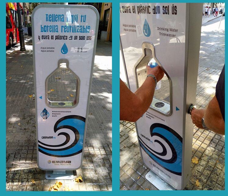 / Fill here your reusable bottle and avoid the single-use plastic. 💧

#saveourplanet #palmademallorca #reusablebottle #nosingleuseplastic #bestidea