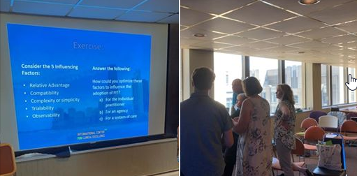 TheICCE's tweet photo. @TheICCE Implementation Training well underway in Chicago with @scott_dm @susannebargmann and colleagues attending from all over the world #GoodTimes #FIT #ClinicalExcellence https://t.co/7Cl9tew1rA