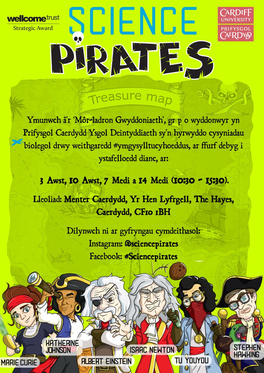 CUBLSResearch's tweet photo. Full details on the @CardiffDental Science Pirates immersive bone health #publicengagement with #research activity can be found here 🔬🦜⚓️🏴☠️🦴🧪🧬☠️👩🔬👨🔬🔱
The activity can also be delivered in the Welsh langauge medium.
https://t.co/XG7N9eQyii
#STEM #GirlsinSTEM #WomenInSTEM https://t.co/2DuMNpfdtv