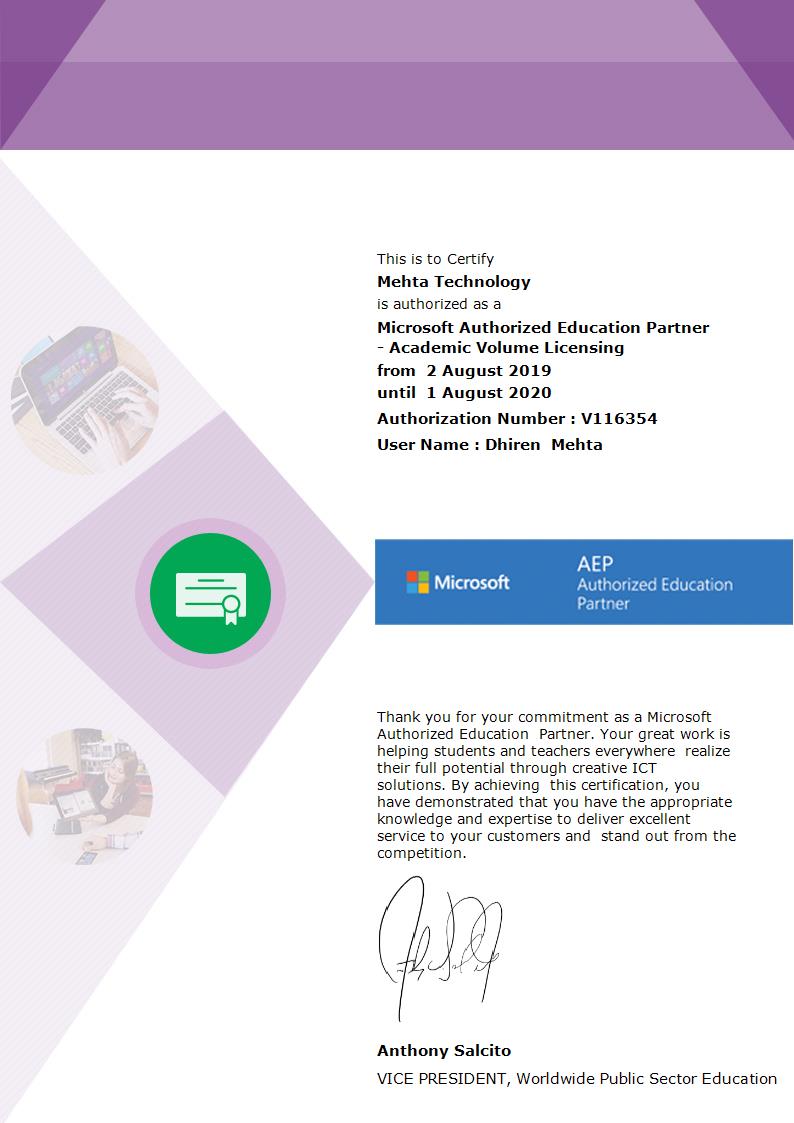 MehtaTechnology's tweet image. We are awarded for @Microsoft Authorized Education Partner - AEP
Get in touch to know more about tools and benefits to advance your Education sales and marketing engagements.
#education #azureserver #ahmedabad #jamnagar #reliance #Rajkot #Gujarat #Azure #cloudsecurity