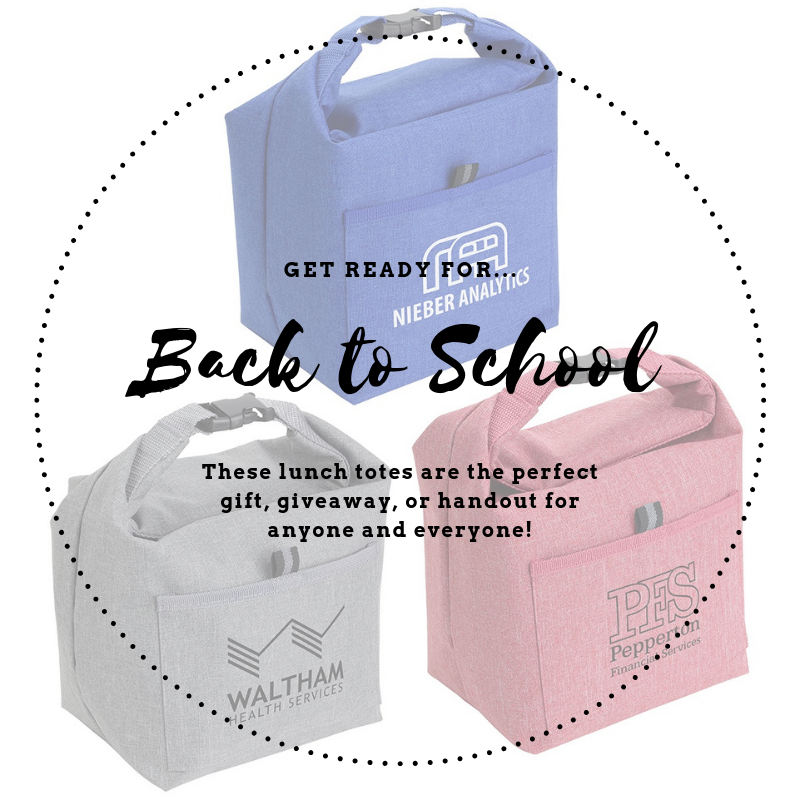 SolutionsByAGM's tweet photo. #FeatureProductFriday Check out these insulated lunch totes with a roll-top opening and an exterior pocket! They come in three fun colors and can be custom imprinted with your logo or information! 

#agmsolutions #backtoschool #customimprint #lunchbox 

https://t.co/9yLN9GfBeC https://t.co/TyIgQt6IAn