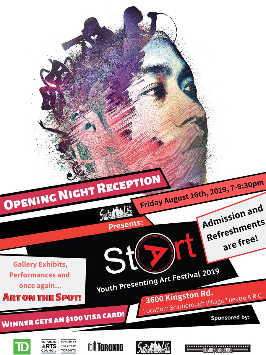 STARTYPA's tweet photo. Opening Night Reception is an intimate evening of cultural foods, live performances and ART ON THE SPOT! Come out, sign up and get your chance to win $100 on Aug 16th! All details to the festival week are up on our website: https://t.co/N9VpQDIr3R
 #StArtSomething #StArtYPA https://t.co/oLJM6EspY0