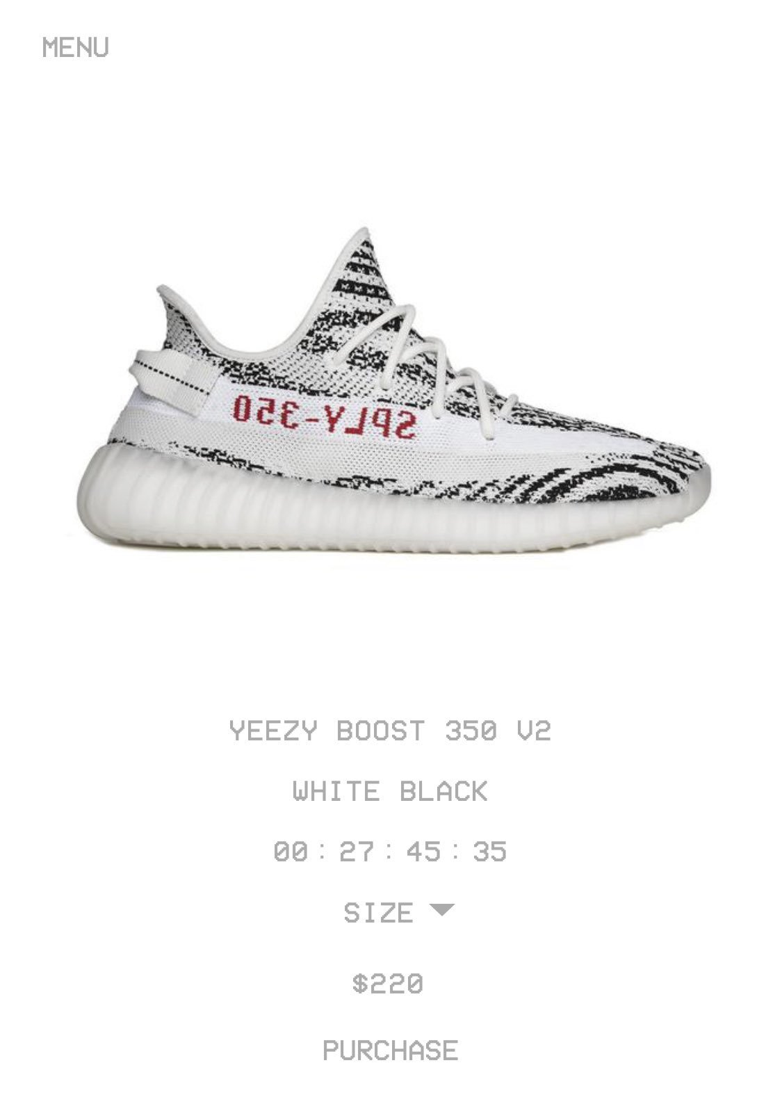 Yeezysupply zebra hotsell