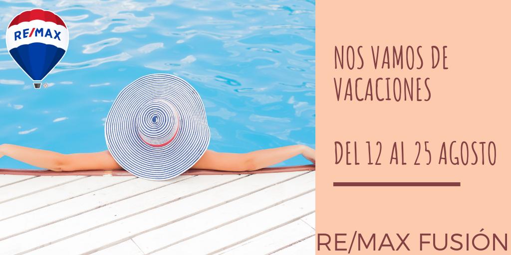 RemaxFusion's tweet photo. Os informamos de que el próximo día 12 de Agosto comenzamos nuestra vacaciones y la oficina permanecerá cerrada hasta el 25 de Agosto. 
Pero si necesitas cualquier cosas, aprovecha esta semana, todavía estamos por la oficina! #RemaxFusion #boadilladelmonte https://t.co/occg1uWHh8