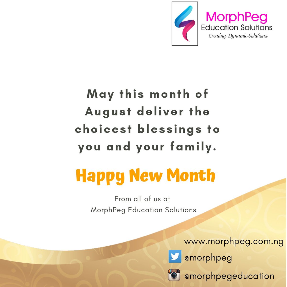 Have a prosperous August.
#HelloAugust
#FridayMotivation
