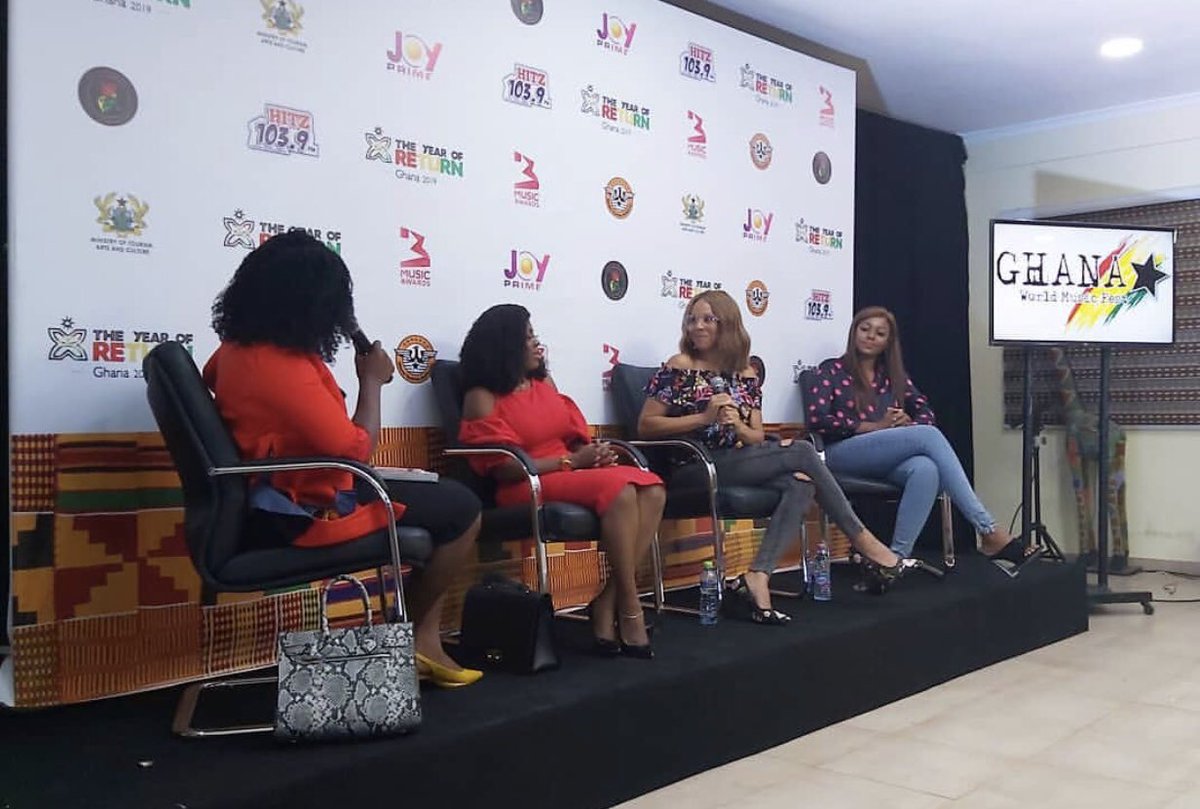 panafestIntExpo's tweet photo. The Women in Arts Panel discussion yesterday evening was so engaging. 
Moderated by @naa_ashorkor_ in the panel was special guest @deborahcox who is in town to perform at the @ghanaworldmusic https://t.co/W5SWByAFYq