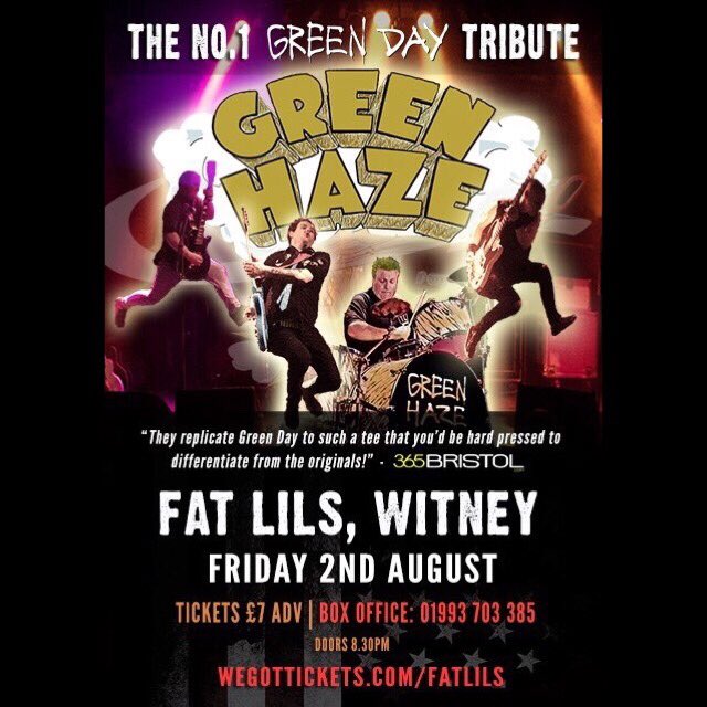 FAT LIL'S (@fatlils) on Twitter photo Packed out for pizza last night, Punk’d Up tonight from 5pm in the Bar and then 9pm in the Club with GREEN HAZE the best GREEN DAY tribute band around and then <a href="/emmj87/">Emma Brown</a> Guilty Pleasure AfterShow set to 2am.
#rocknroll #goodtimes #greenday #tributeband #guiltypleasures #witney Packed out for pizza last night, Punk’d Up tonight from 5pm in the Bar and then 9pm in the Club with GREEN HAZE the best GREEN DAY tribute band around and then <a href="/emmj87/">Emma Brown</a> Guilty Pleasure AfterShow set to 2am.
#rocknroll #goodtimes #greenday #tributeband #guiltypleasures #witney