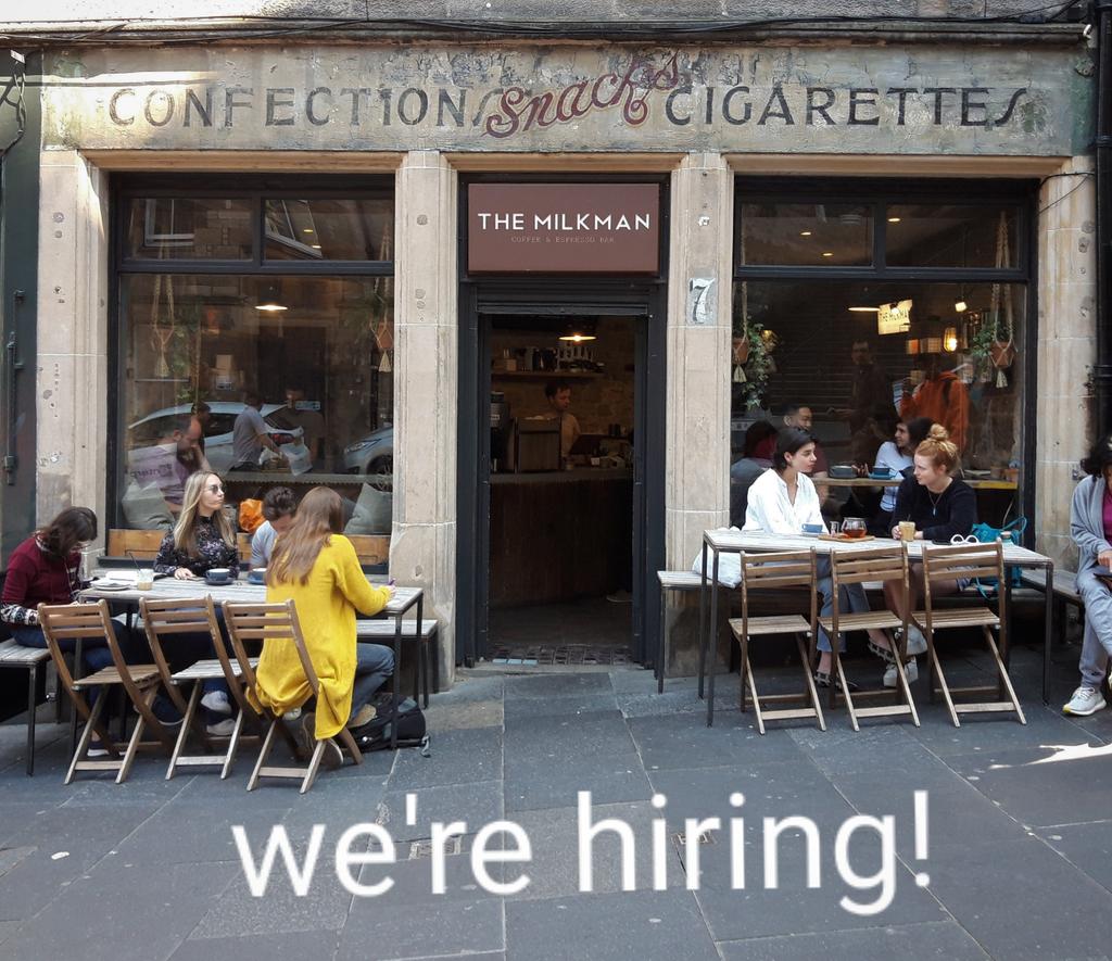 The Milkman (@themilkmanedin) on Twitter photo We are looking for temporary front of house staff to join our team for the Festival. If you're interested please email giulia@themilkman.coffee or pop in and say hi. We are looking for temporary front of house staff to join our team for the Festival. If you're interested please email giulia@themilkman.coffee or pop in and say hi.