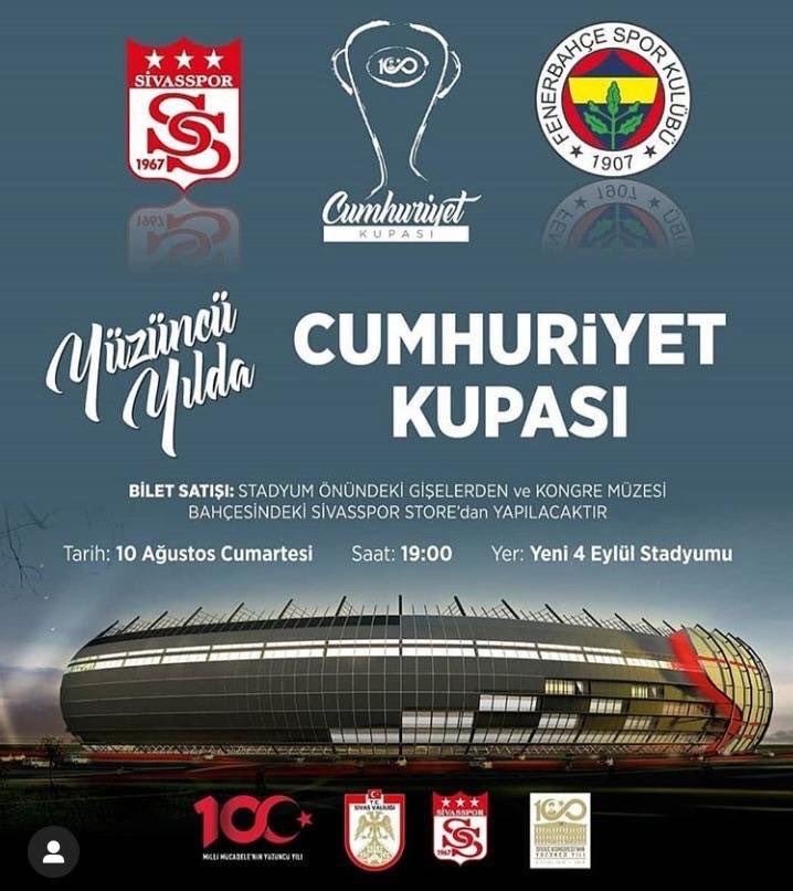 Cumhuriyet Kupası diye bir maç oynanacak. Fenerbahçe’ye kupa verme maçı

İşte 100 sene önce de buna benzer abidik gubidik kupalar düzenlenmiş. Şimdi o kupalar için “bizim 28 şampiyonluğumuz var len” diyorlar.

Bir 100 sene sonra da bu kupa şampiyonluklarımıza eklensin derler